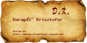 Daragó Krisztofer névjegykártya