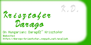 krisztofer darago business card